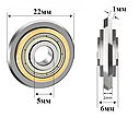 Ріжучий ролик (різець) для плиторізу Shijing INDUSTRIAL 22х5мм/60000 м, фото 4