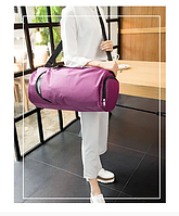 Сумка спортивна з відділенням для взуття фіолетова 124С