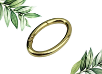 Кольцо карабин овальное для сумки цвет золото ( 5578 )