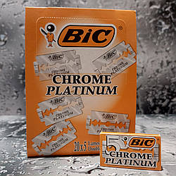 Леза для гоління BIC® Chrome Platinum двосторонні 5 шт.