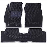 Автокилимки ворсові в салон TOYOTA Corolla (2007-) комплект текстильних килимків для автомобіля