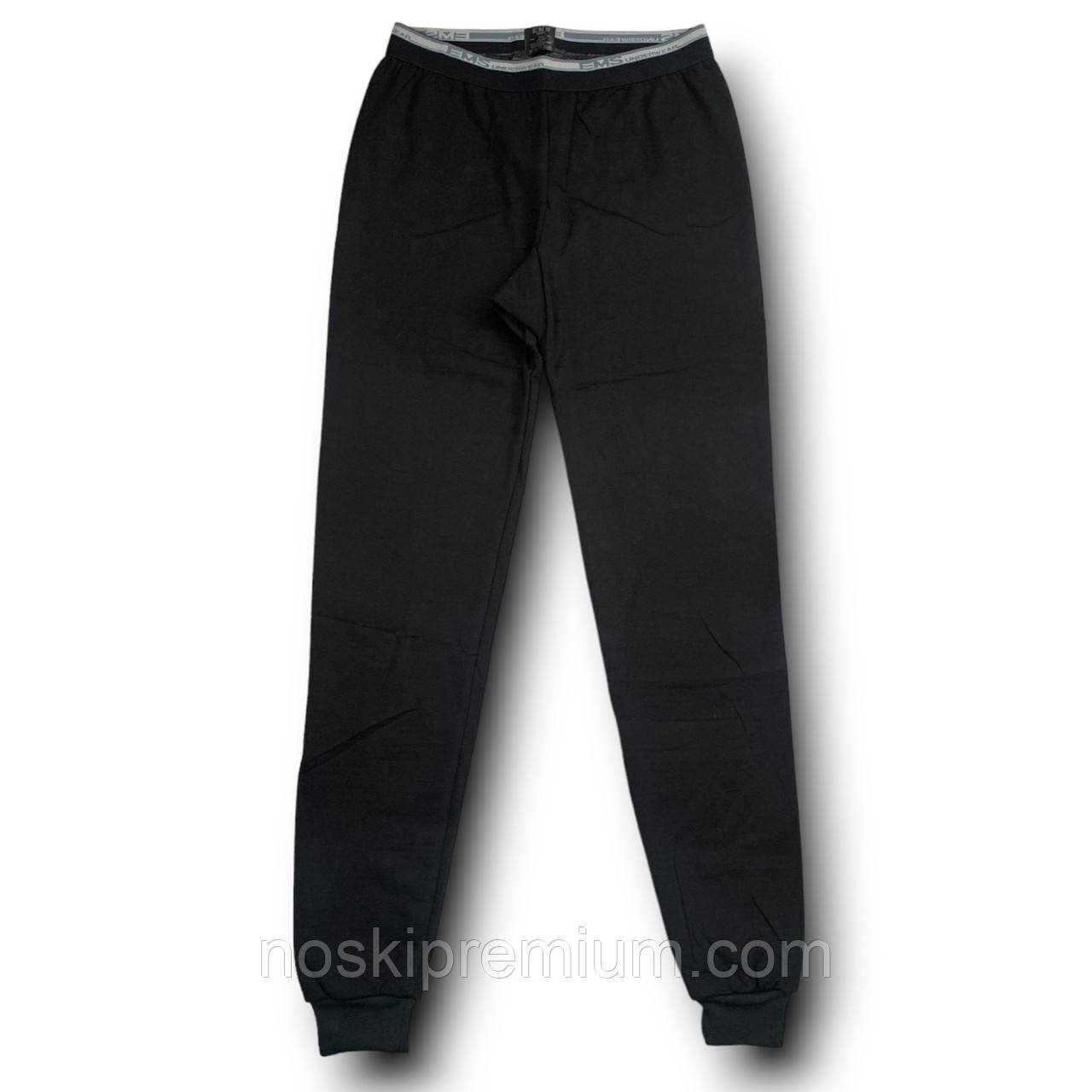 Кальсони термо чоловічі бавовна EMS, двошарові, чорні, сині, L-3XL розміри, Е001, фото 1