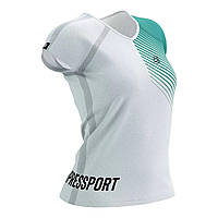 ХІТ Дня: Жіноча спортивна футболка Compressport Training SS Tshirt W - SwimBikeRun 2023, White/Columbia, XS !