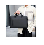 Сумка для ноутбука чорна 15,6 дюйма з плечовим ременем, фото 2