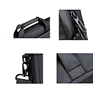 Сумка для ноутбука чорна 15,6 дюйма з плечовим ременем, фото 4