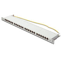 Патч-панель DIGITUS  DN-91624S-SL-SH-G CАТ 6 STP 19" 0.5U 24 порти сіра