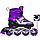 Дитячий комплект розсувних Роликів із захистом і шоломом "Happy Monday Violet 2741572-S" розмір 30-33, фото 4
