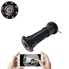 Охоронна дверна WiFi IP камера HQcam IR Tuya. Дверний вічок 1080P. Tuya Smart або Smart Life