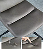 Сірий поворотний стілець Інтарсіо CLIFF з металевими ніжками з еко-шкіри, фото 4