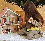 Будинок для ляльок з меблями та ліфтом Ігровий ляльковий будиночок для ляльок ЛОЛ (LOL) Дитячий дерев'яний будиночок, фото 8