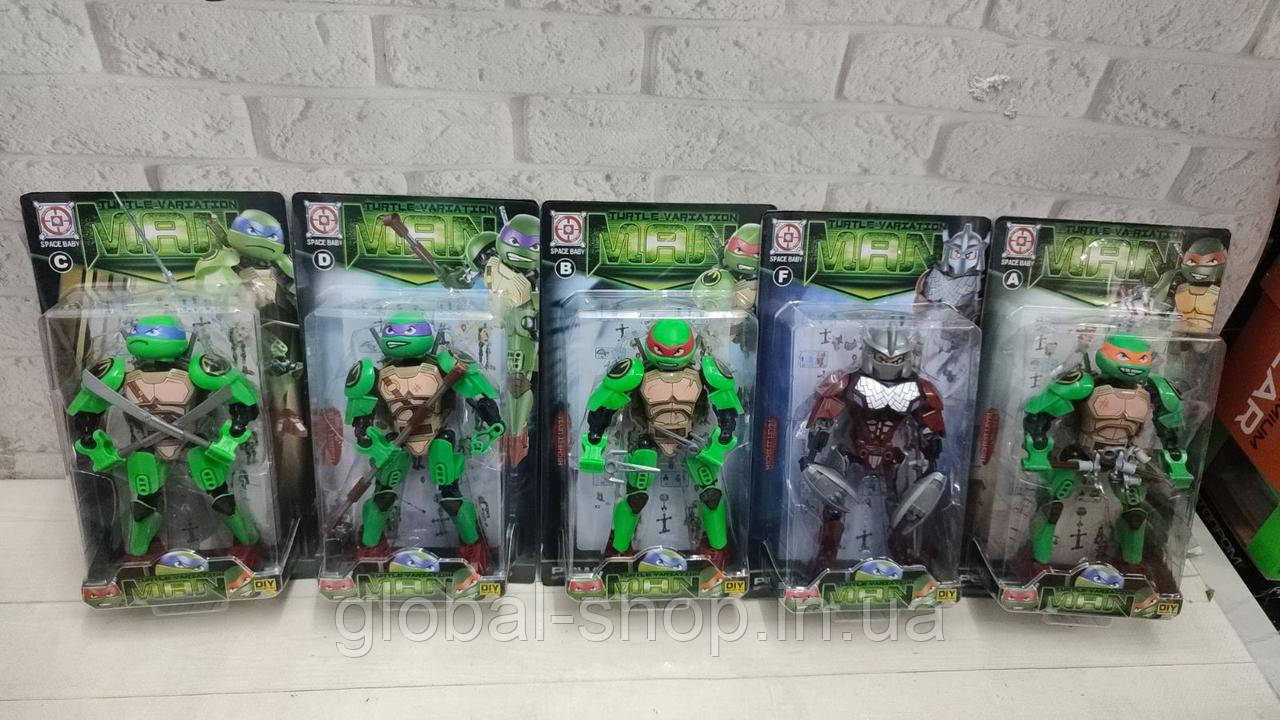 Ігрові фігурки Черепашки — ніндзя, ninja turtles, tuesrtl, 5 різновидів