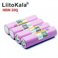 Акумулятор високострумовий без захисту 18650 LiitoKala 30Q 3000mah