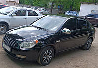 Накладки на зеркала (2 шт, пласт) OmsaLine для Hyundai Accent 2006-2010 гг от RS AUTOHOUSE