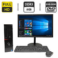 Комплект ПК: Fujitsi Esprimo E720 SFF/ Celeron G1840/ 8GB RAM/ 500GB HDD/ HD+Монитор Samsung S24C450BL 24"