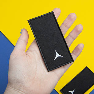 Шеврон на липучці погон звання ДСНС Молодший сержант 5х10 см вишитий патч нашивка, фото 2