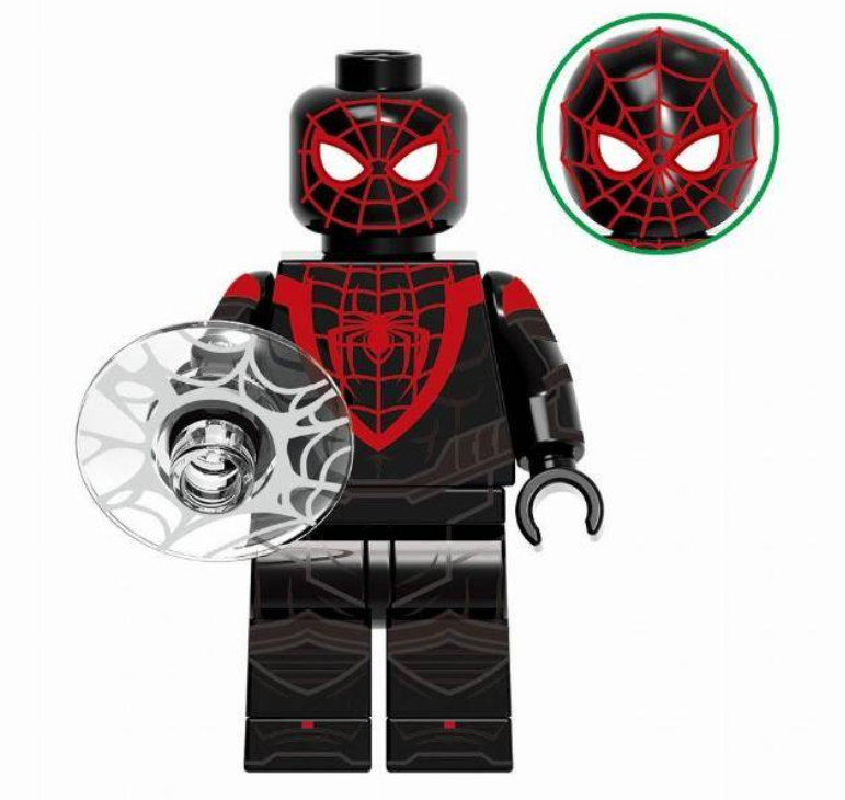 Фигурка Человек Паук для лего (Минифигурка Spider-Man (Miles Morales ...