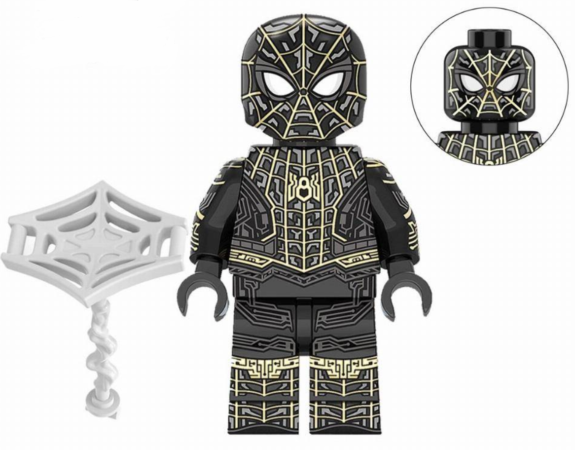 Фигурка Человек Паук для лего (Минифигурка Spider-Man Костюм Black ...
