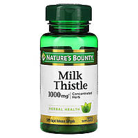 Расторопша, 1000 мг, Milk Thistle, Nature's Bounty, 50 гелевых капсул