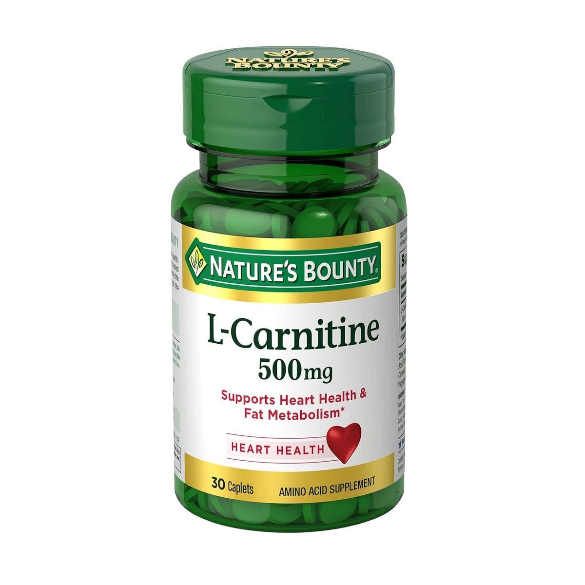 L-Карнітин, 500 мг, L-Carnitine, Nature's Bounty, 30 каплет