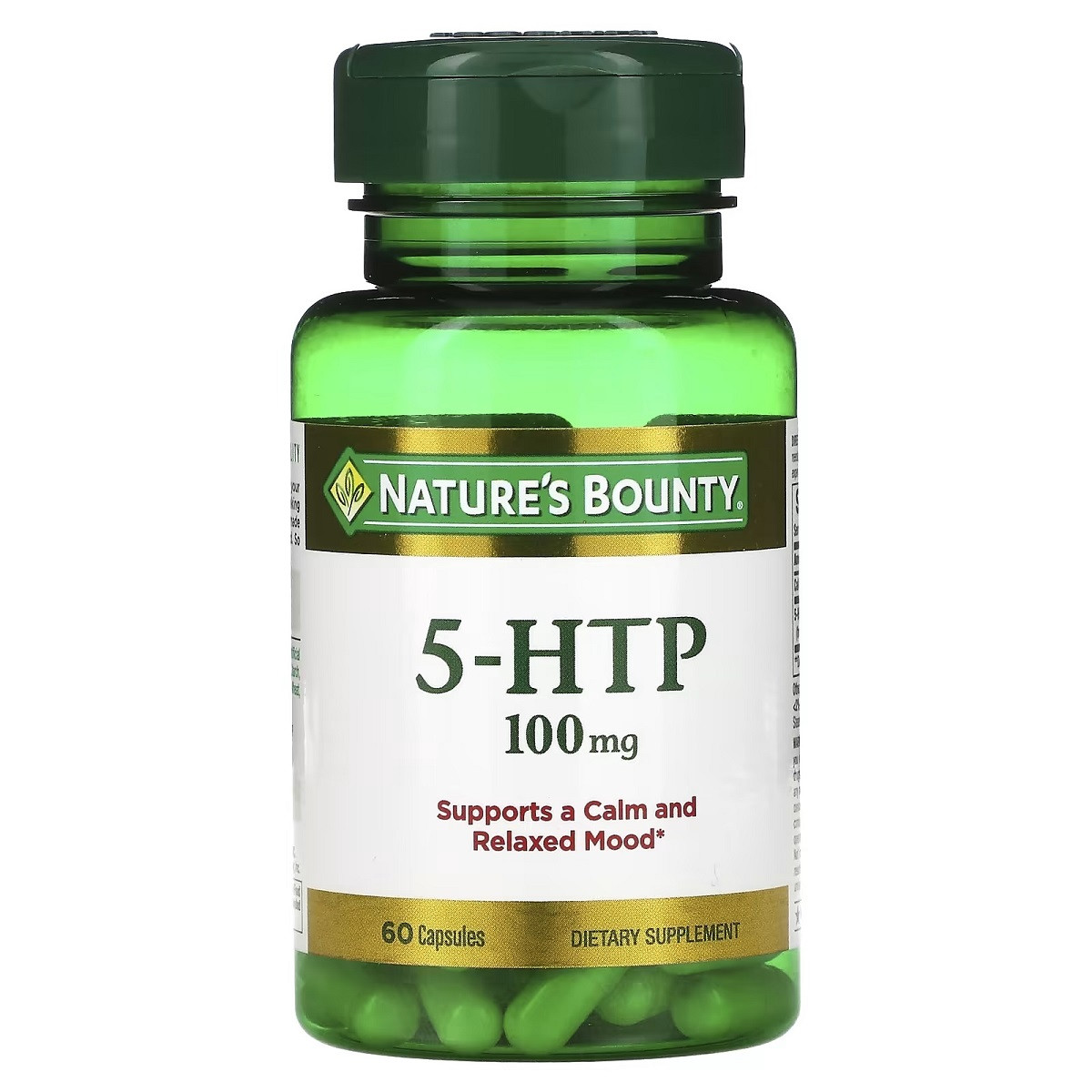 5-HTP (Гідрокситриптофан), 100 мг, Nature's Bounty, 60 капсул
