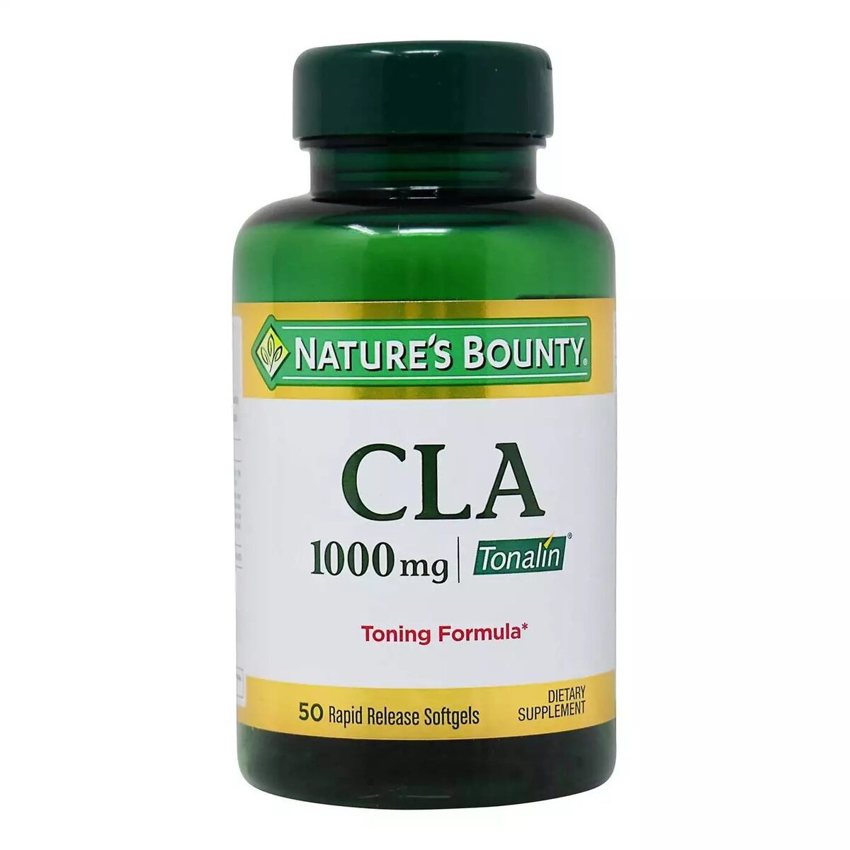 Кон'югована Лінолева кислота, Тоналін, 1000 мг, Tonalin, CLA, Nature's Bounty, 50 гелевих капсул