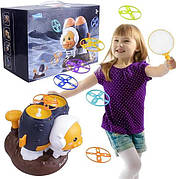 Дитяча пускова установка іграшка літаюча тарілка Космічна качка Space Duck фрісбі