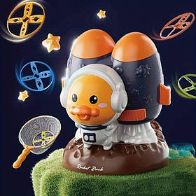 Хіт! Гра Запускач Каченя Космонавт Rocket Duck 5000С з кнопкою для запуску пропелерів сачок в комплекті