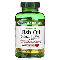 Риб'ячий жир, 2400 мг, Odorless Fish Oil, Nature's Bounty, 90 гелевих капсул