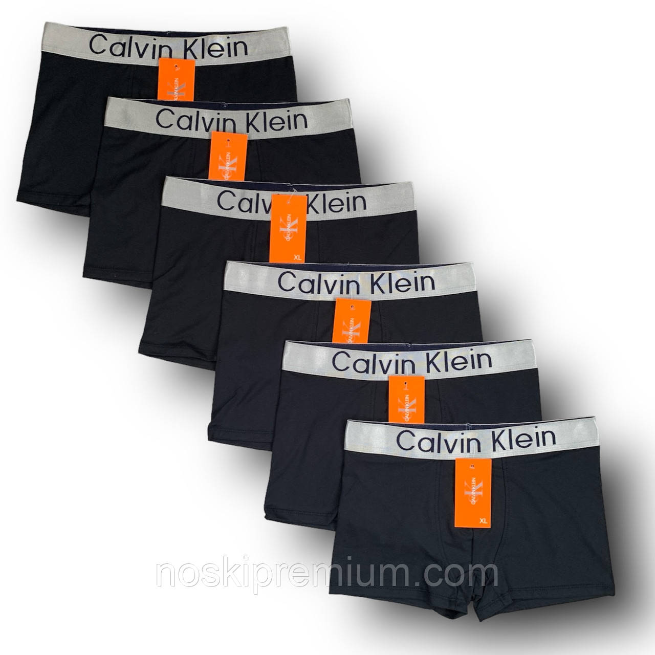 Труси чоловічі боксери бавовна Calvin Klein 17 Silver, темно-сині, розмір L (46-48), 013073