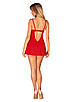 Пеньюар Obsessive Ingridia chemise & thong XS/S, червоний, сорочка, стрінги, фото 7