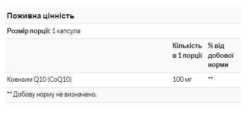 COQ10 100mg - 30 vcaps - фото 2 - id-p2055418532