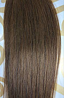 Натуральные волосы для наращивания в срезе 60 см, 50 г, #4 Коричневый