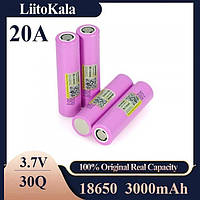 Аккумулятор высокотоковый 18650, LiitoKala 30Q, 3000mah, без защиты Оригинал kr