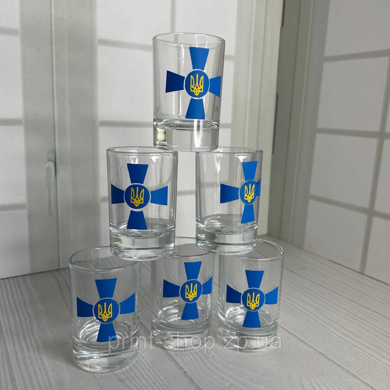 Подарунковий набір чарка "Герб" в коробці Ціна за набір 6 шт, фото 1