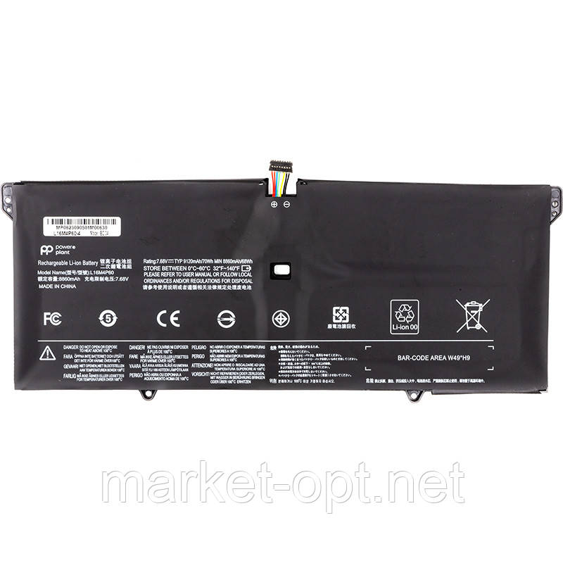 Акумулятор PowerPlant для ноутбуків LENOVO Yoga 920 (L16M4P60) 7.68V 8860mAh, фото 1