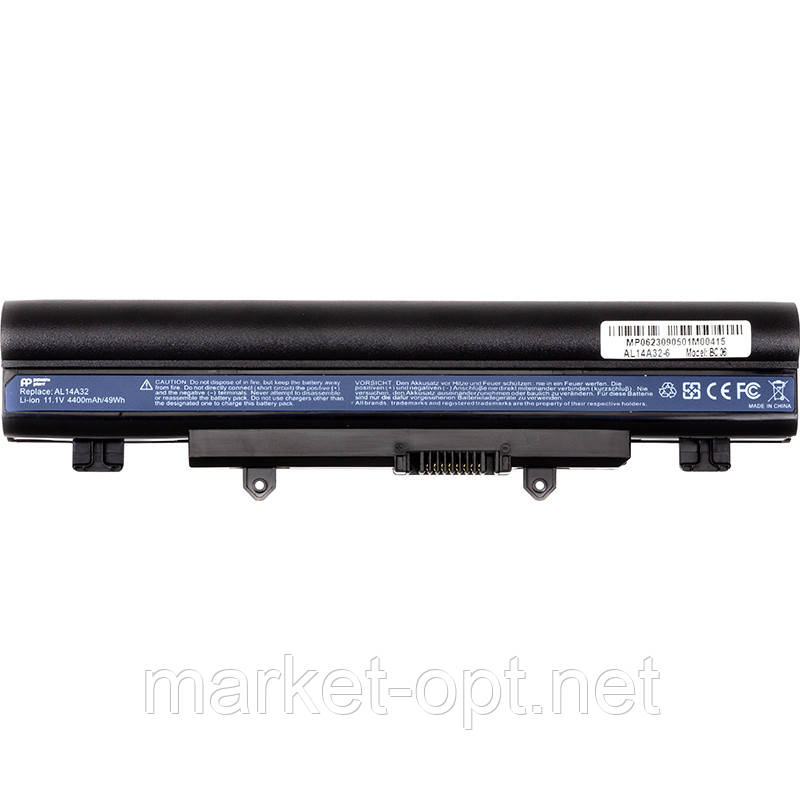 Акумулятор PowerPlant для ноутбуків ACER Aspire E 15 Touch (AL14A32) 11.1V 4400mAh, фото 1