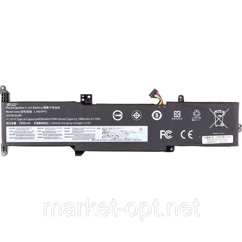 Акумулятор PowerPlant для ноутбуків LENOVO Ideapad 3-15 (L19D3PF5) 11.1V 3980mAh, фото 1