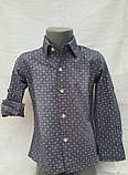 Сорочка котонова на хлопчиків 110,116,122,128 зросту Туречина Blueland, фото 2