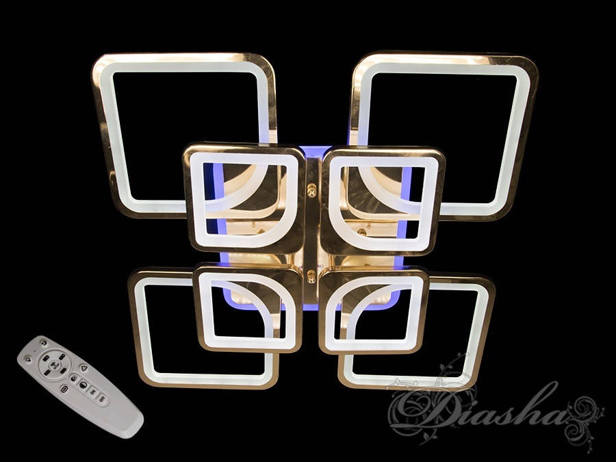

Современная светодиодная люстра с разноцветной подсветкой 8060/4+4G LED 3color dimmer