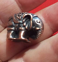 Фігурка статуетка міні слон слоник маленький клейовий метал мідь або латунь