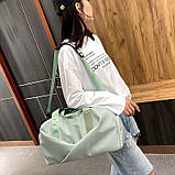 Спортивна сумка для спортзалу жіноча з довгою ручкою Boyatu зелений (GS-125440), фото 3