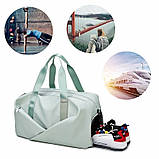 Спортивна сумка для спортзалу жіноча з довгою ручкою Boyatu зелений (GS-125440), фото 4