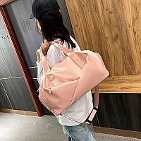 Спортивна сумка для спортзалу жіноча з довгою ручкою Boyatu рожева (GS-102934)