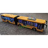 Автобус іграшка дитяча інерційний зі світлозвуковими ефектами 45 см Жовтий (59808), фото 7