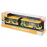 Автобус іграшка дитяча інерційний зі світлозвуковими ефектами 45 см Жовтий (59808), фото 9