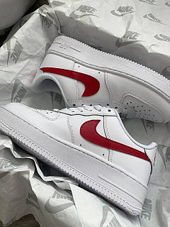 Nike air force 1 red tick womens clearance