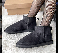 Женские ботинки Ugg Ultra Mini Vegan Black сапоги, угги зимние