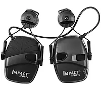 Тактические активные наушники Howard Leight Impact sport с креплением к шлему Black