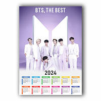 Календар настінний к-поп BTS 42х29 см (data_07)