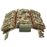 Передня панель до плитоноски "YURKO" з вшитими кишенями під АК | Піксель ММ14 | Ukr shield, фото 2